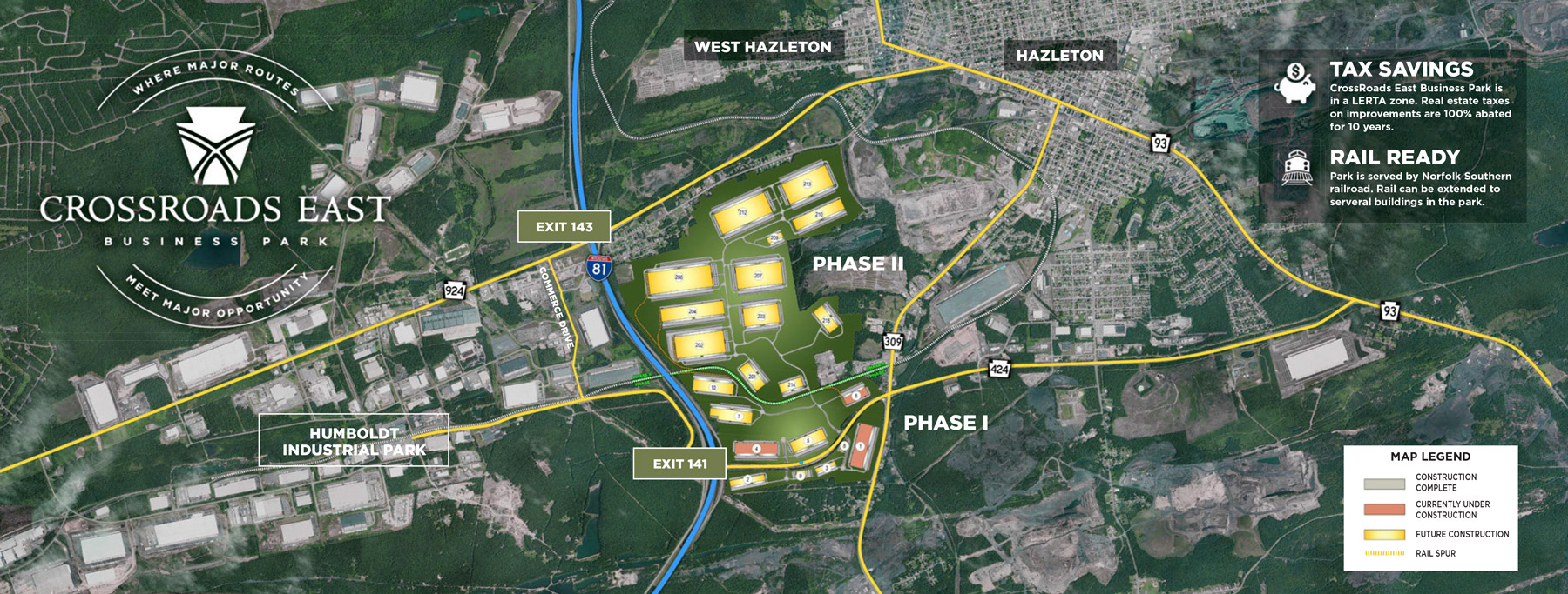 Phase II of CrossRoads East involves the construction of 15 speculative industrial and flex buildings totaling nearly 7 million square feet, with the potential to create 2,700 to 3,800 quality jobs in the sectors of advanced manufacturing, logistics, and life sciences.