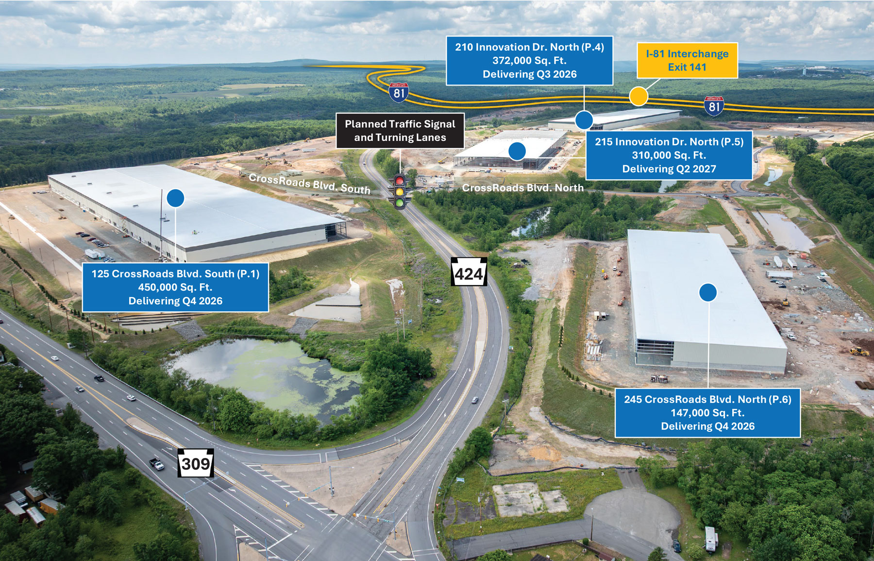 Crossroads East Phase I Construction Aerial